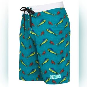 DIXXON Mahi Mahi Boardshorts Unlined Swimming Trunks Size 44